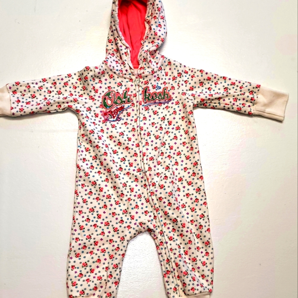 NWOT Oshkosh B'Gosh Girl Floral Onesie - Sz 9 Mns